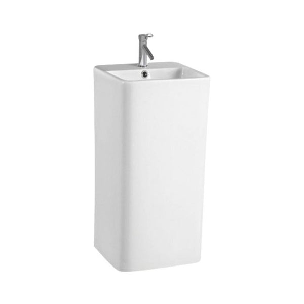 Parryware Floor Standing Square Shaped White Basin Area Qube